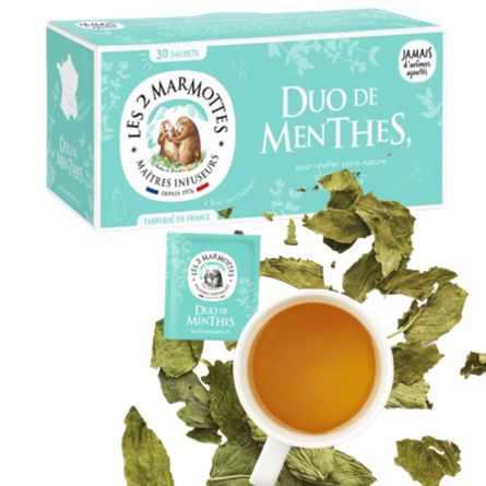 LES 2 MARMOTTES Infusion duo de menthes - 30 sachets