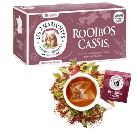 LES 2 MARMOTTES Infusion Rooibos Cassis - 30 sachets