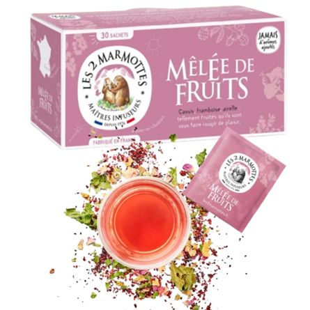 LES 2 MARMOTTES Infusion mêlée de fruits - 30 sachets