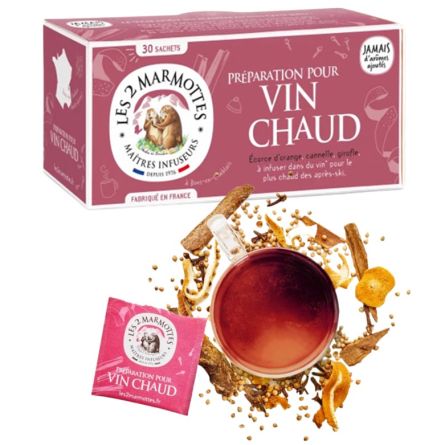 LES 2 MARMOTTES Infusion préparation vin chaud - 30 sachets