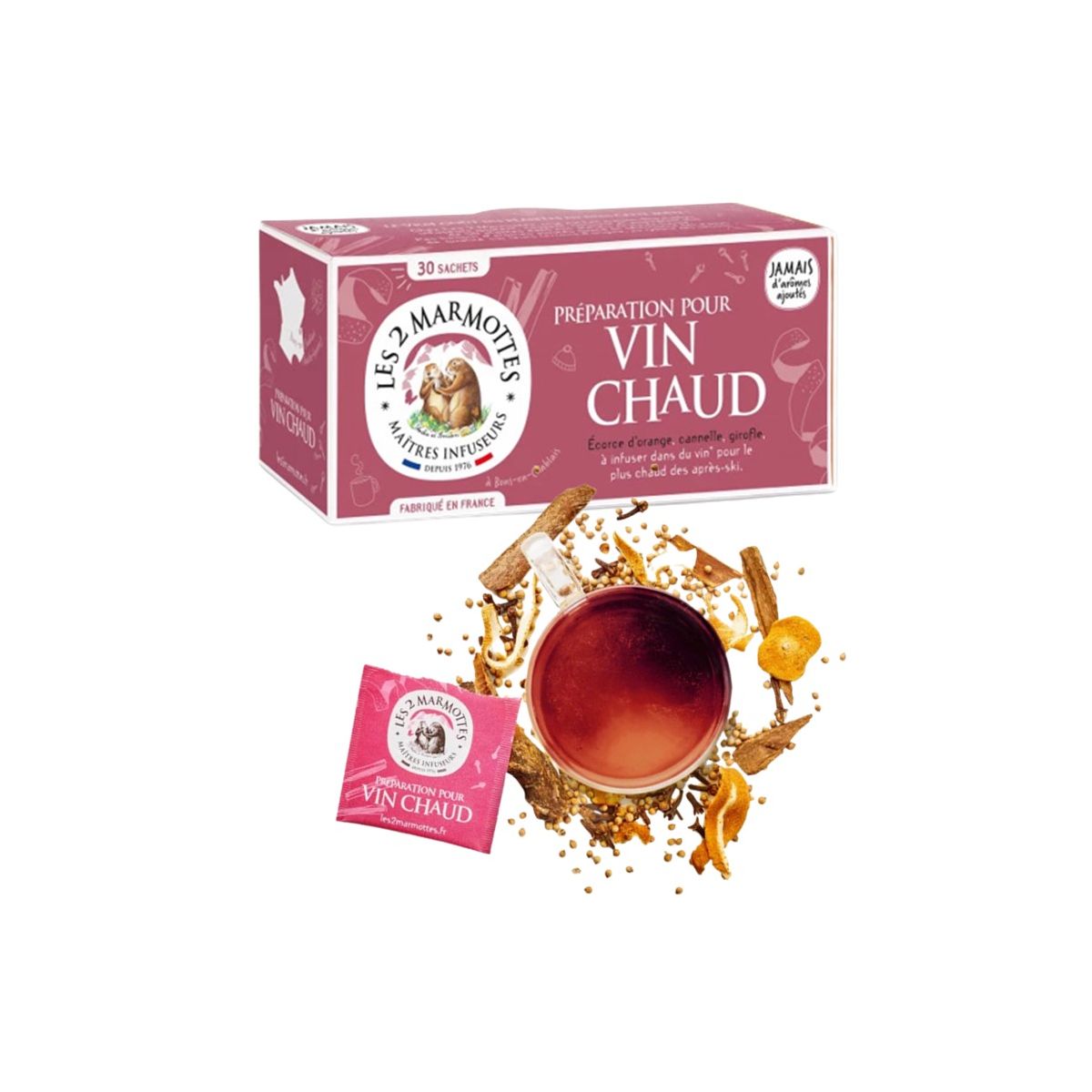 LES 2 MARMOTTES Infusion préparation vin chaud - 30 sachets