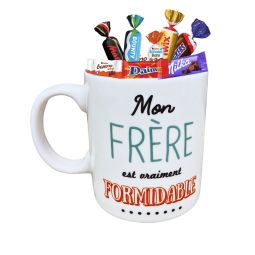 Mug Frère + 20 chocolats