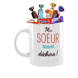 Mug Soeur + 20 chocolats