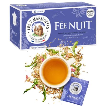 LES 2 MARMOTTES Infusion Fée nuit - 30 sachets