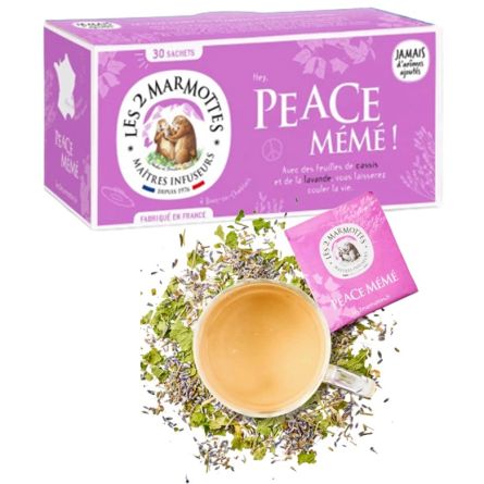 LES 2 MARMOTTES Infusion Peace mémé - 30 sachets