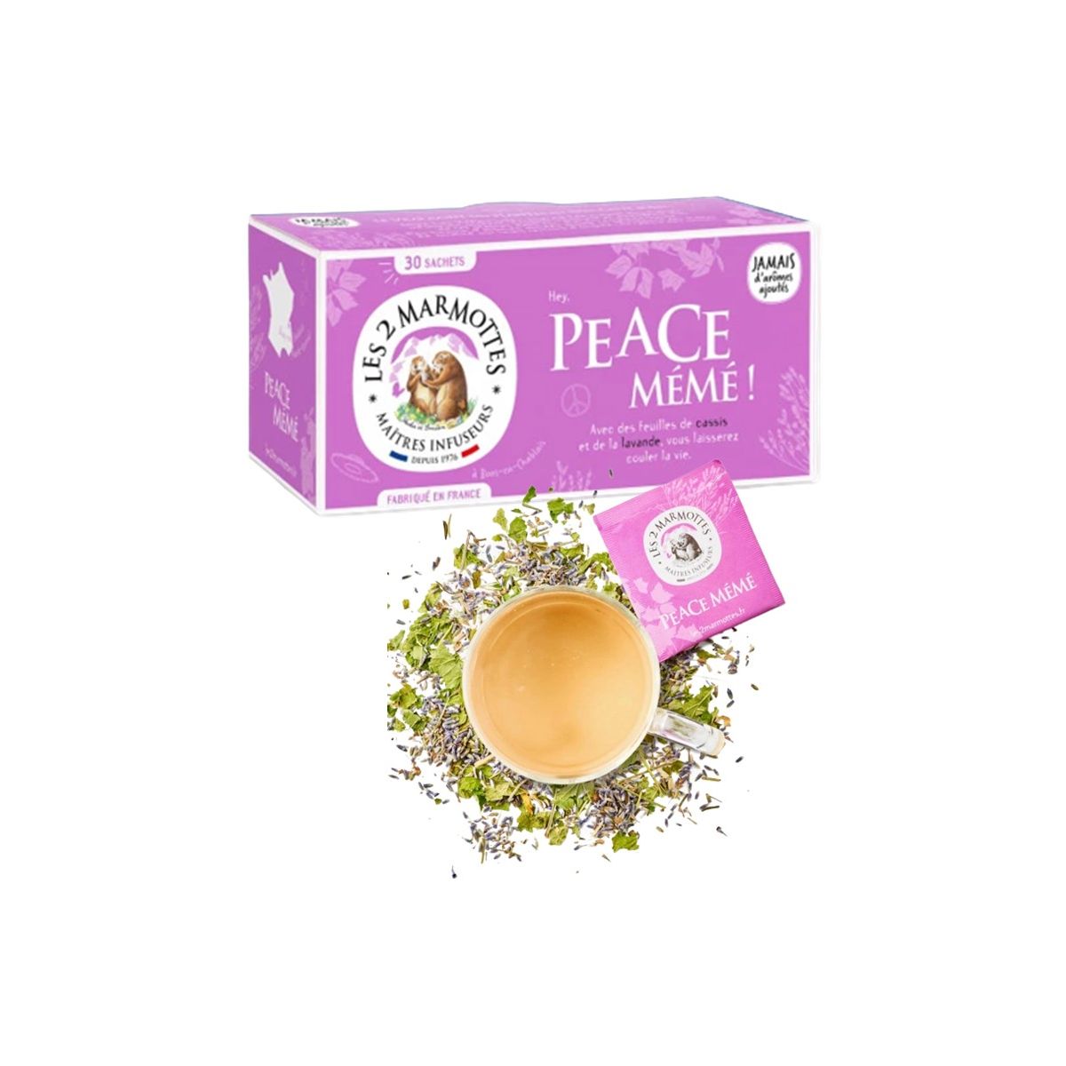 LES 2 MARMOTTES Infusion Peace mémé - 30 sachets