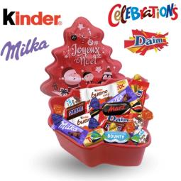 Boite sapin rouge "Joyeux...