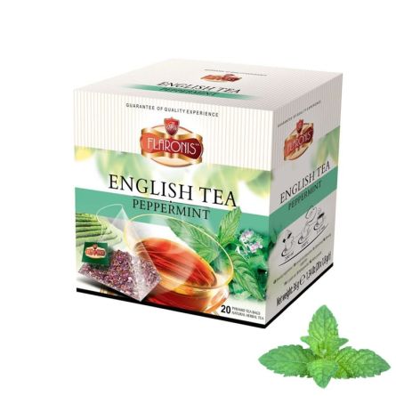 ENGLISH TEA thé vert menthe poivrée - 20 sachets pyramide