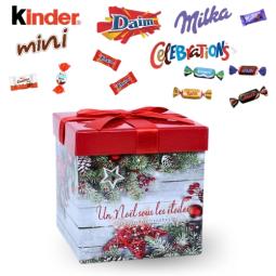 Boite carrée + 55 chocolats...