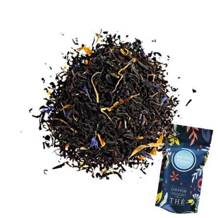 Earl Grey Flowers thé noir - COMPTOIR FRANÇAIS DU THÉ Quantité-20 gr