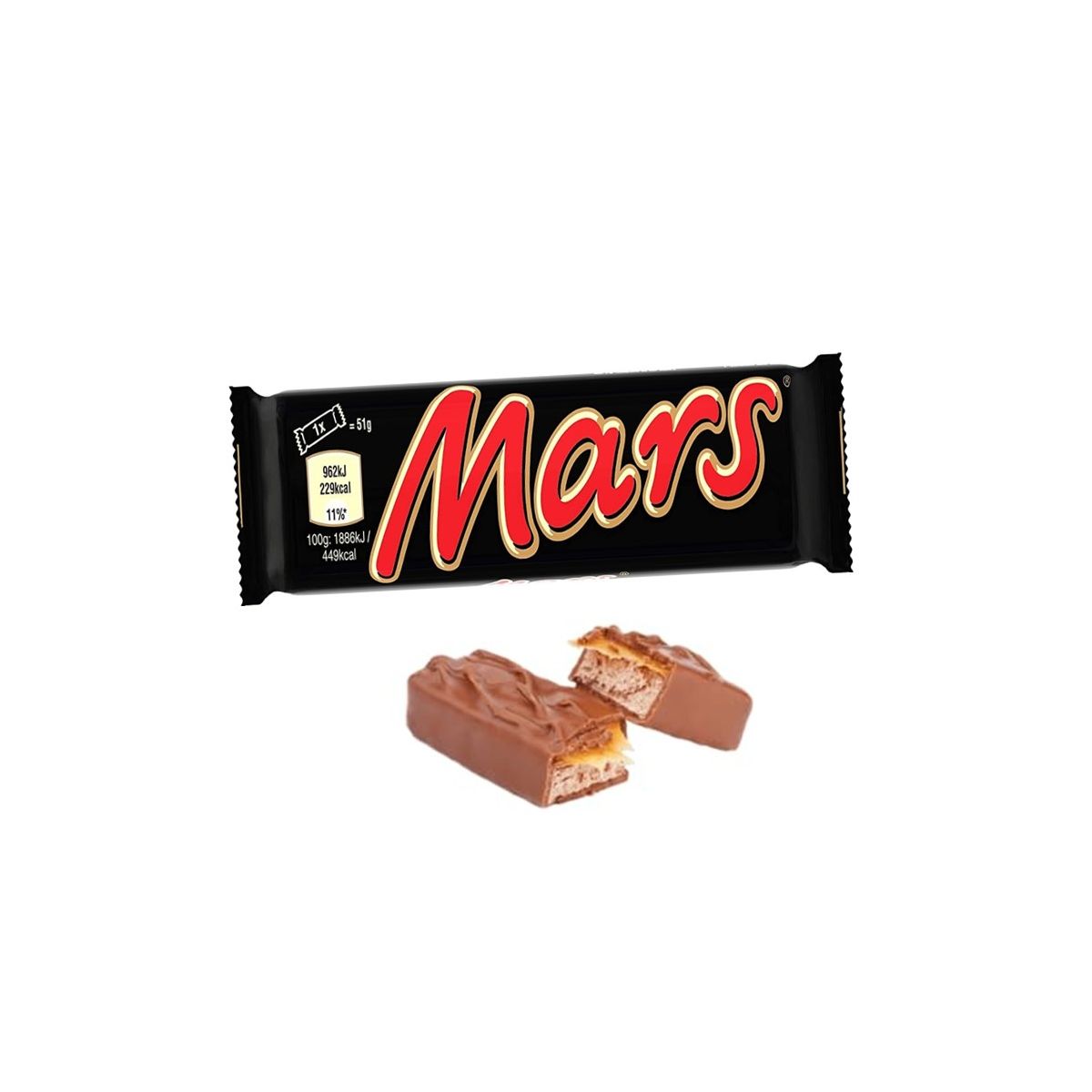 Barres chocolatées 50 gr - MARS® 5PCS