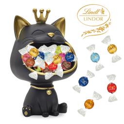 Coffret statue chat noir +...