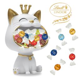 Coffret statue chat blanc +...