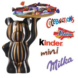 Coffret statue ours noir +...
