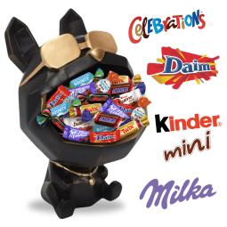 Coffret statue Bulldog noir...