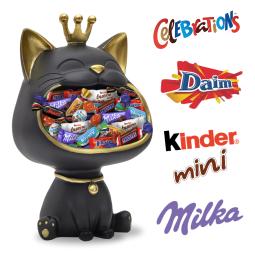 Coffret statue chat noir +...