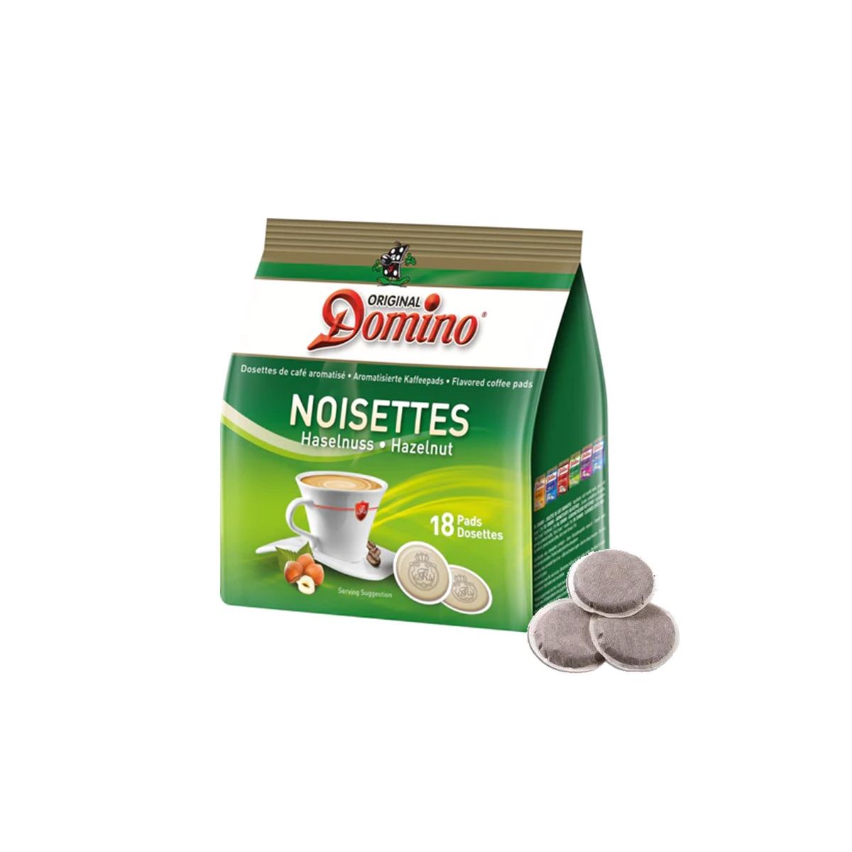 café aromatisé noisette - 18 dosettes