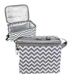 Lunch bag gris zigzag