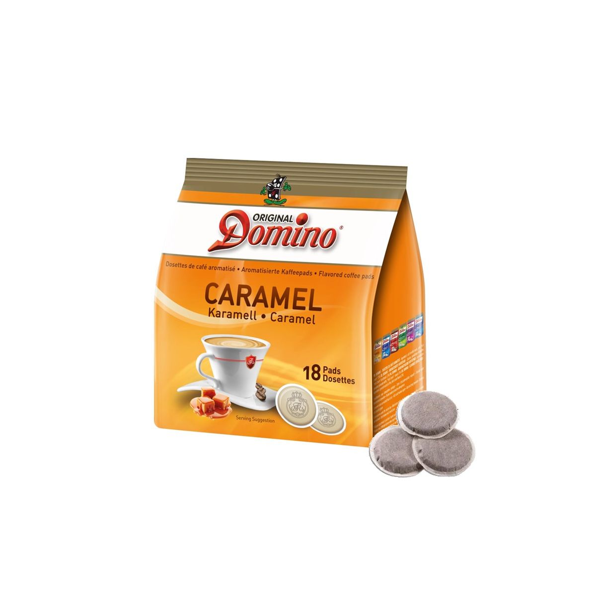 café aromatisé caramel - 18 dosettes