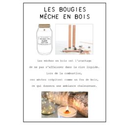 Bougie top liège mèche bois utilisation