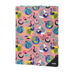 Pochette carton Paon