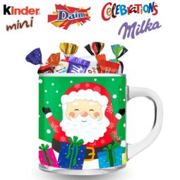 Mug Père Noël + 20 chocolats