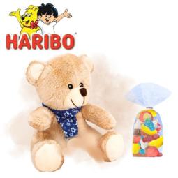 HARIBO Peluche ours beige +...