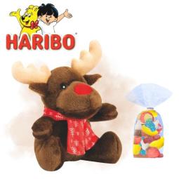 HARIBO Peluche renne brun +...