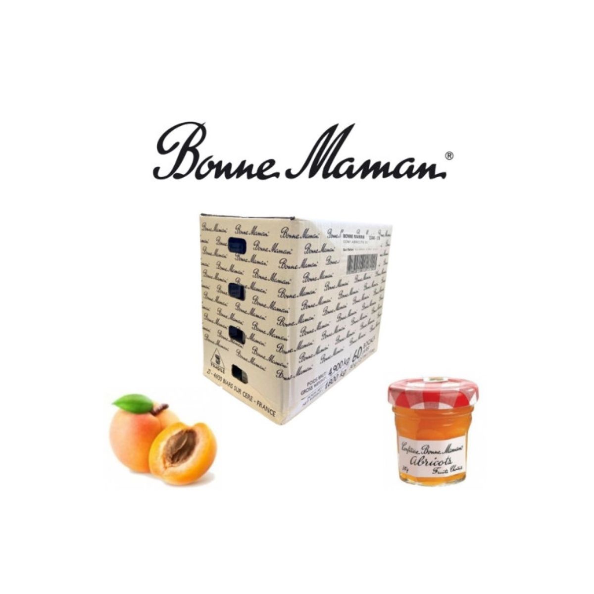 Confitures Abricot 60 x 30 g - BONNE MAMAN