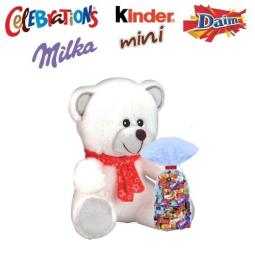 Peluche ours blanc + 20...