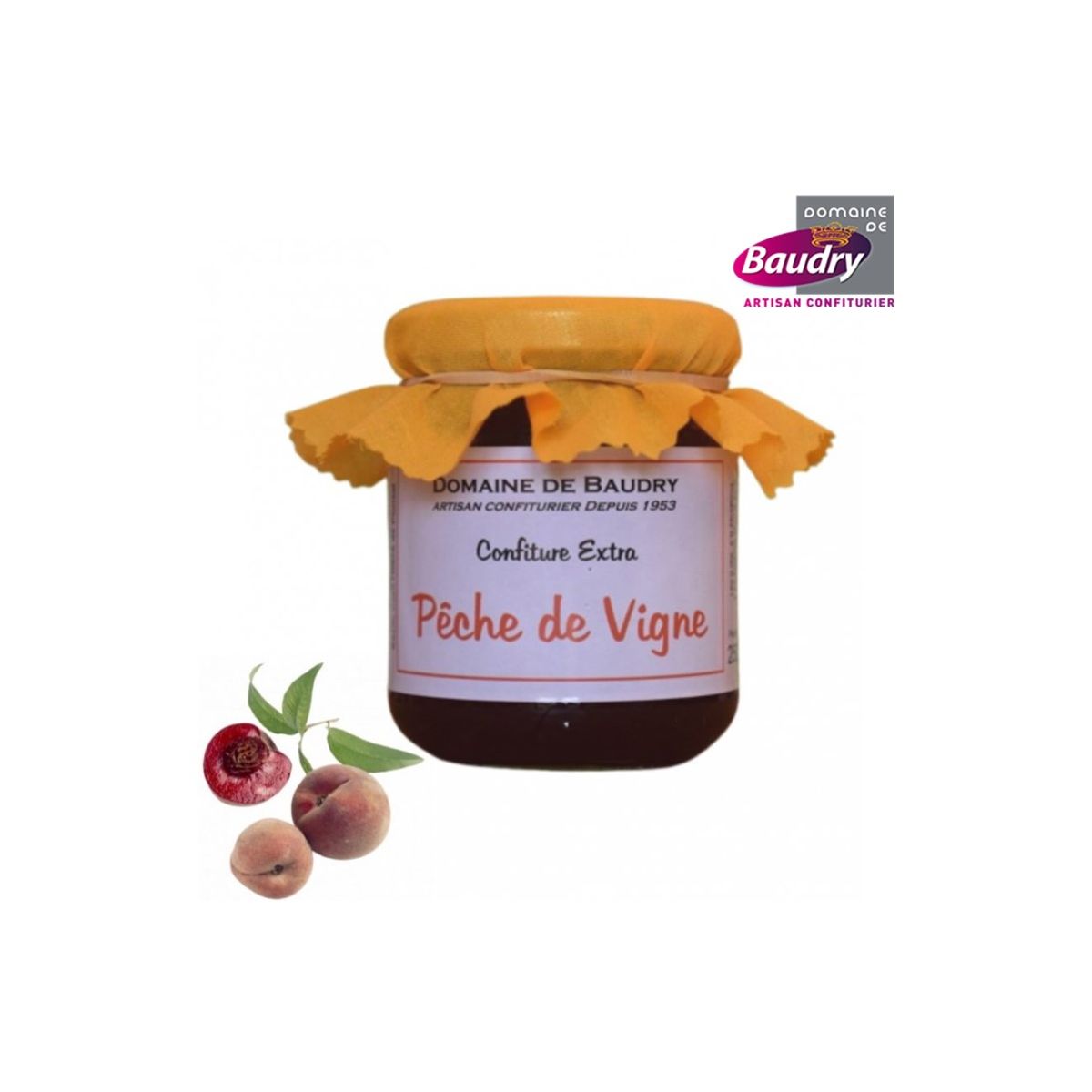 Confiture Pêche de vigne 250 g - BAUDRY