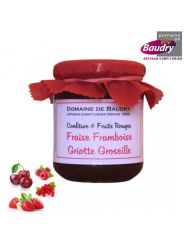 Confiture 4 fruits rouges 250 g - BAUDRY