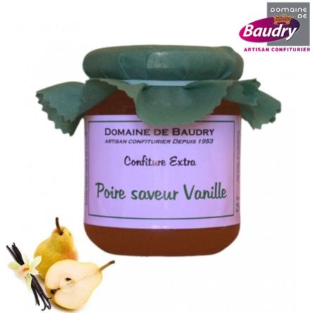 Confiture Poire saveur vanille 250 g - BAUDRY