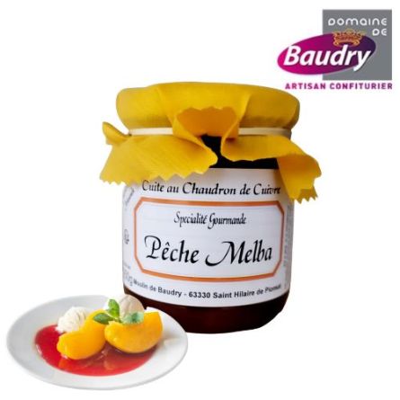 Confiture Pêche melba 250 g - BAUDRY