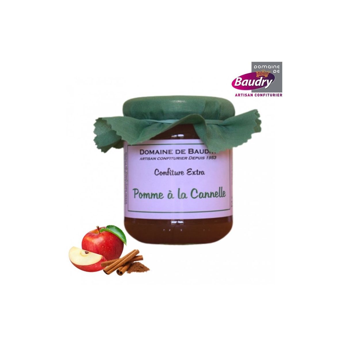 Confiture Pomme cannelle 250 g - BAUDRY