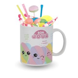 Mug 32cl KAWAÏ "BONJOUR" +...