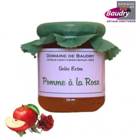 Gelée Pomme à la rose 250 g - BAUDRY