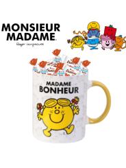Mug Madame BONHEUR avec 20 chocolats KINDER