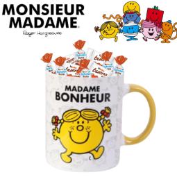 Mug Madame BONHEUR avec 20 chocolats KINDER