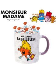 Mug Madame FABULEUSE avec 20 chocolats KINDER