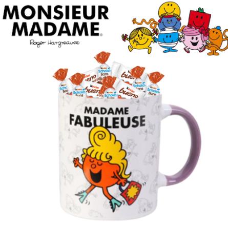 Mug Madame FABULEUSE avec 20 chocolats KINDER
