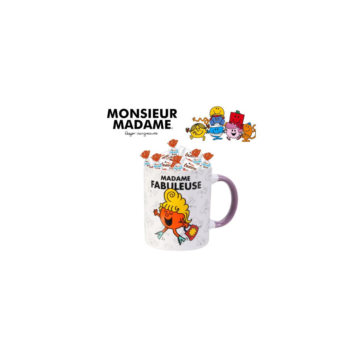 Mug Madame FABULEUSE avec 20 chocolats KINDER