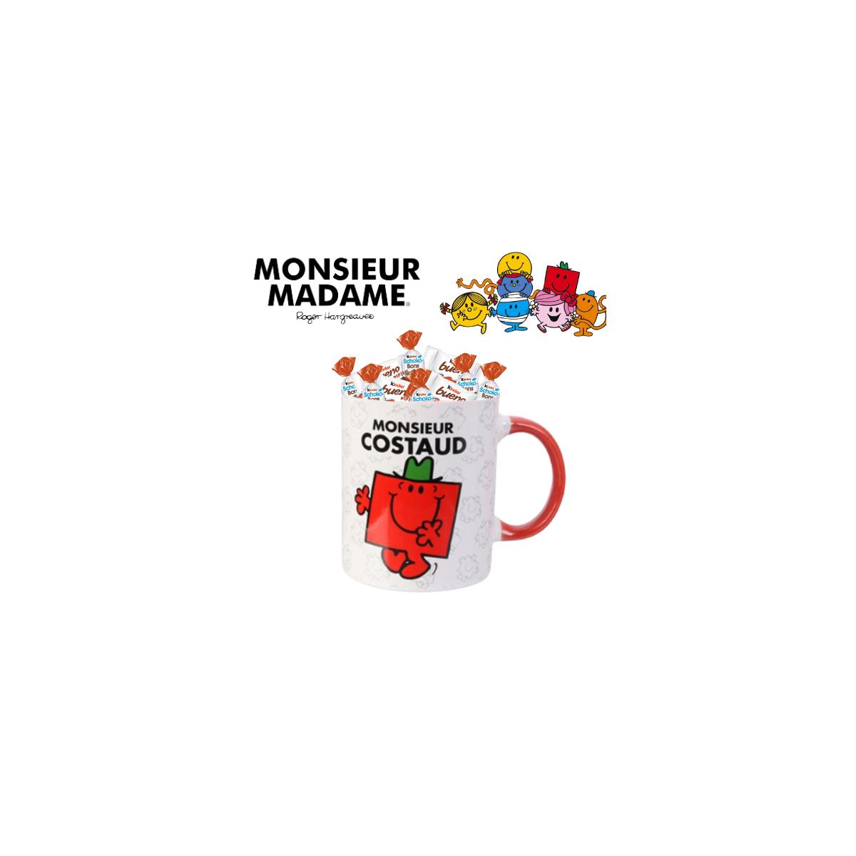 Mug Monsieur COSTAUD avec 20 chocolats KINDER