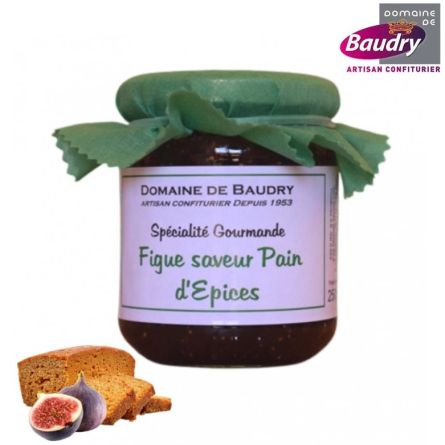 Confiture Figue pain d'épices 250 g - BAUDRY