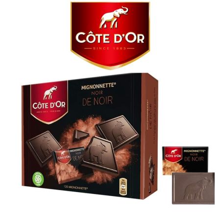 Côte d'or mignonnette chocolat noir 70% Carton 120  pcs