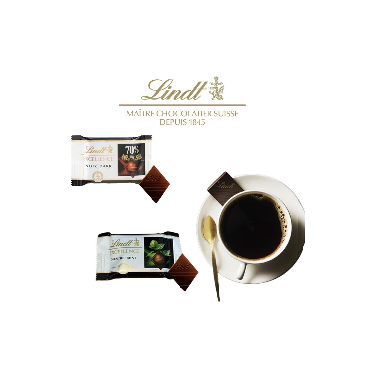 LINDT® Mini excellence noir assortis