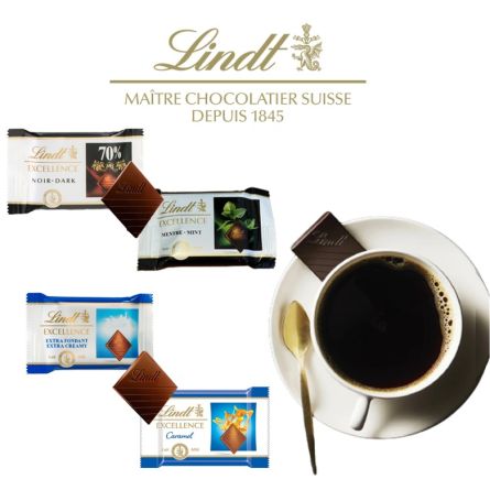 LINDT® Mini excellence noir et lait assortis