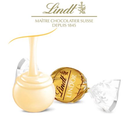 Chocolat blanc coeur fondant - LINDOR® Sachet 25 pcs