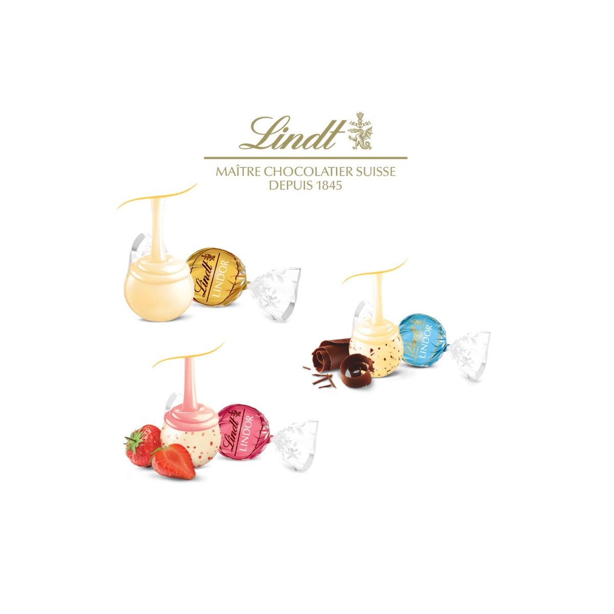 Assortiment chocolat blanc - LINDOR® Sachet 25 pcs