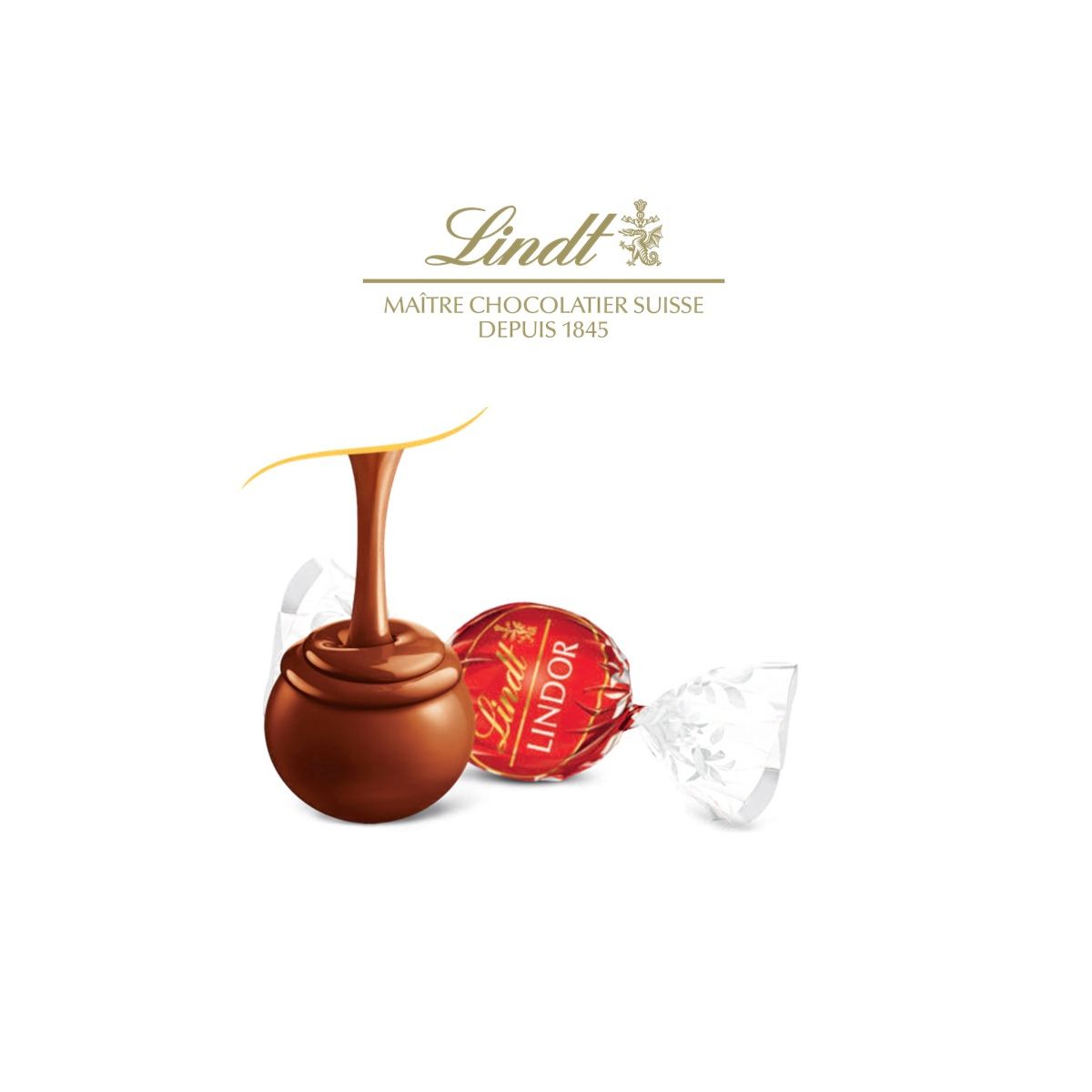 Chocolat lait coeur fondant - LINDOR® Sachet 25 pcs